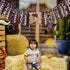 Derzhssg 1st Birthday High Chair Banner - Cowboy Rodeo Party Decoration for Boy, Western Theme Birthday One Party, My