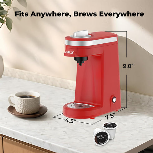 CHULUX Mini Coffee Maker for K Capsule, Single Serve Coffee Maker for One Cup Americano, Lightweight Pod Coffee