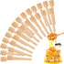 WEFOO 25 PCS Wooden Honey Dipper Sticks, 3 Inch Honey Sticks Mini Honeycomb