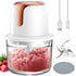 Sunfuny Mini Cordless Food Processor, Wireless 5-Cup Glass Bowl Chopper, 6000mAh Battery USB-C Rechargeable Vegetable