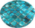 Ouqiuwa Turquoise Blue Bar Stool Covers Round, Soft Bar Stool Seat Cover Cushion