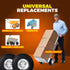 (2-Pack) 10-Inch 4.10/3.50-4" 5/8" 2.2" Offset Wheelbarrow, AR-PRO Solid Rubber Tire Wheels - Replacement Flat Free