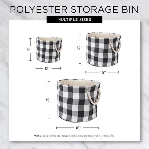 Bone Dry Pet Storage Collection Large Round Bin with Striped Paw Patch, Gray