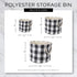 Bone Dry Pet Storage Collection Large Round Bin with Striped Paw Patch, Gray