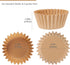 Caperci Heavy Duty Standard Natural Cupcake Liners, 150 Counts, Grease-Resistant Paper Muffin Baking Cups
