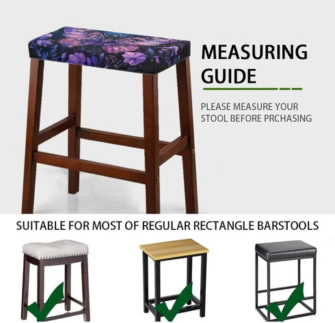 Set 2 Flashideas Butterfly Bar Stool Covers Rectangle of Stretch Barstool Seat Covers Bar Stool Chair Covers Bar Stool
