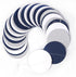 52Ft Navy Blue White Silver Paper Garland, Gender Reveal Hanging Decoration Streamer Banner for Graduation, Wedding,