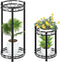 Simple Trending Round Plant Stand Indoor Outdoor, Waterproof Metal Tall 31 Plant