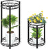 Simple Trending Round Plant Stand Indoor Outdoor, Waterproof Metal Tall 31 Plant