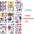 Independence Day Decoration Stickers, 9 Sheets 4th of July Flag Window Cling Decals for Home Office Party Supplies