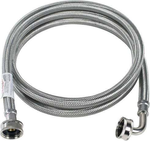 Certified Appliance Accessories Washing Machine Hose with 90 Degree Elbow, Hot or Cold Water Supply Line, 5 Feet, PVC Core with Premium Braided Stainless Steel by Certified Appliance Accessories