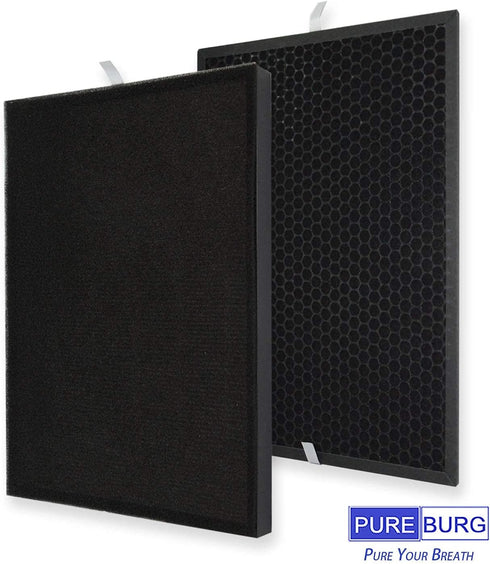 PUREBURG RF200 Replacement Filter Set for Oransi OV200 Air Purifier, H13 HEPA + Activated Carbon