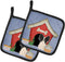 Caroline's Treasures BB2830PTHD Dog House Collection - Papillon Black White Pair of Heat Resistant Pot Holders