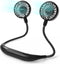 AMACOOL Neck Fan - Battery Operated Neckband Fan, Hands-Free Wearable Personal Fan for Hot Flashes, Travel (Black)