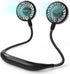AMACOOL Neck Fan - Battery Operated Neckband Fan, Hands-Free Wearable Personal Fan for Hot Flashes, Travel (Black)