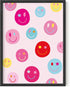 HAUS AND HUES Smiley Face Poster, Preppy Wall Art Pink Aesthetic for Teen Girls, Unframed 12”x16”