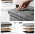 16x12x12 inches, 242 lb, oakvivo Storage Ottoman Cube Small Faux Leather Tuffed Foot Rest Stool with Rivet Design