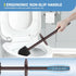 Set (2Pcs UPTRONIC Toilet Brush, Aluminum Alloy Toilet Brush and Holder with Long Handle Durable Bristles Toilet Bowl