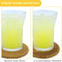 MIAOMIAO 8 Set, 4 4.3 Inches Pcs Drink Coasters with Holder, Minimalist Cotton Woven Coaster Colors Absorbent Coaster