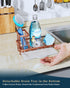 Consumest Sponge Holder for Kitchen Sink: Stainless Steel Sink Caddy with Removable Drip Tray for Soap Storage
