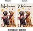 Welcome Fall Dog Garden Flag, 12x18 Inch Double Sided for Outside Thanksgiving, Small Flag for Labrador Golden Retriever