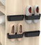 Wall Mounted Shoes Rack 4Pack with Sticky Hanging Strips, Plastic Shoes Holder