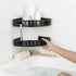 DivaDwell Depot 2Pack Adhesive Corner Shower Shelf No Drill | Rust-Proof Aluminum Alloy Stick On Bathroom Organizer