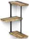Love-KANKEI Corner Shelf Wall Mount of 3 Tier Rustic Wood Floating Shelves