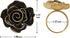 Black Napkin Rings Set of 6, Flower Rose Napkin Holder Rings Buckles for Table Decoration Wedding Valentine’s Christmas