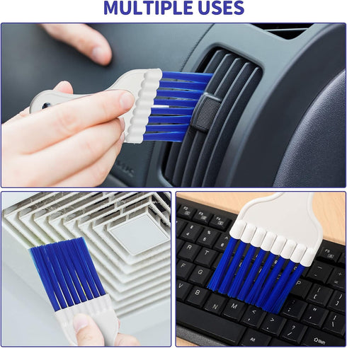 8 Packs Air Conditioner Condenser Cleaning Brush, Refrigerator Coil Brush, HVAC Coil Cleaner Brush, Small Plastic Whisk