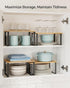 Set 2 Counter UKCS02NB SONGMICS Cabinet Organizer Shelf, of Kitchen Shelves, Kitchen Storage, Spice Rack, Stackable