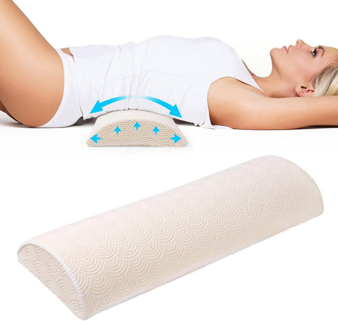 Cozyhealth - 3.15"H*23.6"L - Soft Lumbar Pillow for Sleeping, Memory Foam Back