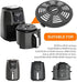 GXF Air Fryer Grill Pan for Ninja 4 QT AF101, 5.5 Quart AF161, Non-Stick Round Grill Plate, Dishwasher Safe