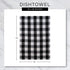 DII Basic Terry Collection Windowpane Dishtowel Set, 16x26, Dark Green, 4 Piece