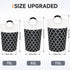 Large Laundry Basket Hamper Bag, Collapsible Tall with Handles, Waterproof Storage for College Dorm, Family (Black) 115L