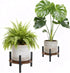 Vigordream Plant Stand Indoor, Heavy Duty Sturdy Metal Wooden Plant Holder Stool,