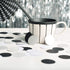 Glitter Confetti Circle Dots for Table Decoration, 1.2 inch Diameter (Silver Glitter, Black, White, 200pc)