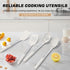 TeamFar Kitchen Utensils, 4 PCS Silicone Cooking Utensils with Stainless Steel Handle for Nonstick Cookware, Non-toxic