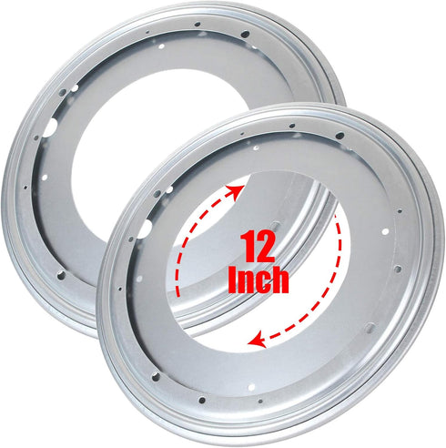2Pack 12inch Lazy Susan Hardware, 5/16 Thick Turntable Bearings, 1000lbs Rotating Bearing