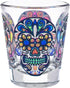 Culver 1.75-Ounce Sugar Skulls Decorated Shot Glasses, Set of 4