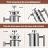 French Press Coffee Maker, 34oz Double-Wall Insulated Stainless Steel, 1L, Includes 2 Extra Screens and 1 Coffee Spoon