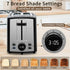 SEEDEEM 2 Slice Toaster with LCD Display - 7 Shade Settings, Extra Wide Slots, Removable Crumb Tray, Carbon Black