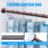 TEECK Shower Curtain Rod - 27-76 Inch Adjustable Spring Tension - Anti-Slip No Drilling for Bathroom