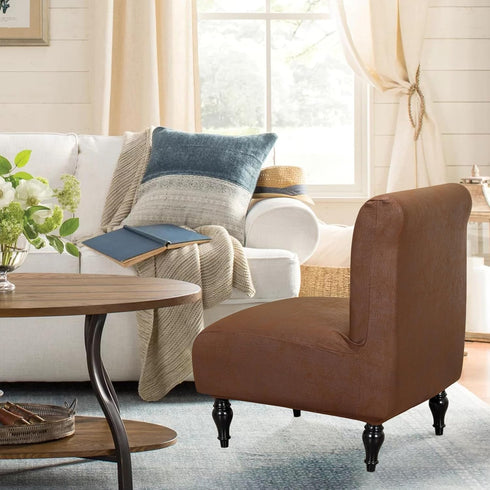 Armless Armless FUANGUI Accent Chair Cover Slipcover, Stretch Spandex Chair Covers for Living Room Removable Washable