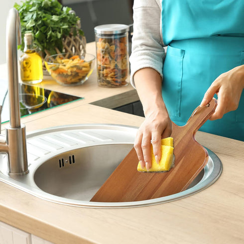 6 Pack (17 7 Acacia Wood Cutting Board with Handle Wooden Kitchen Chopping Boards Large Wooden Charcuterie Boards