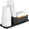 Navaris Small Coffee Station Organizer - Tea and Coffee Condiment Supplies Holder