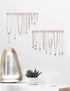Acrylic Necklaces Holder, Wall Mounted Jewelry Organizer with 12 Hooks, Clear Necklace Hangers for Girls
