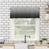 Valance Curtain for Kitchen, Ombre Black Grey Window Valance for Living Room, Rod Pocket Valances for Bedroom