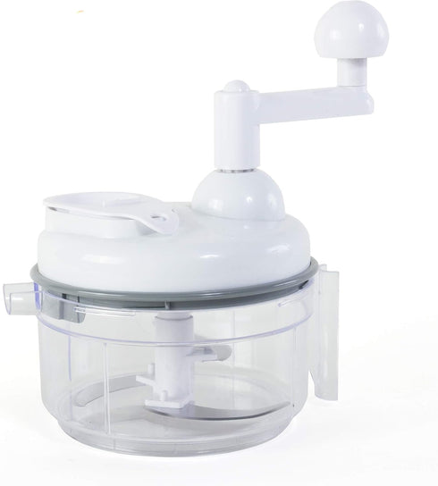 Salsa Master Salsa Maker, Food Chopper, Mixer and Blender, Manual Processor, White