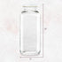 32oz kitchentoolz Square Glass Milk Bottle with White Metal Airtight Lids - Vintage Reusable Milk Jugs - Dairy Drinking